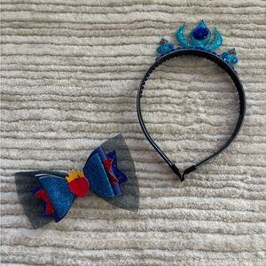 Disney Descendents Theme Blue and Red Headband and Bow Set